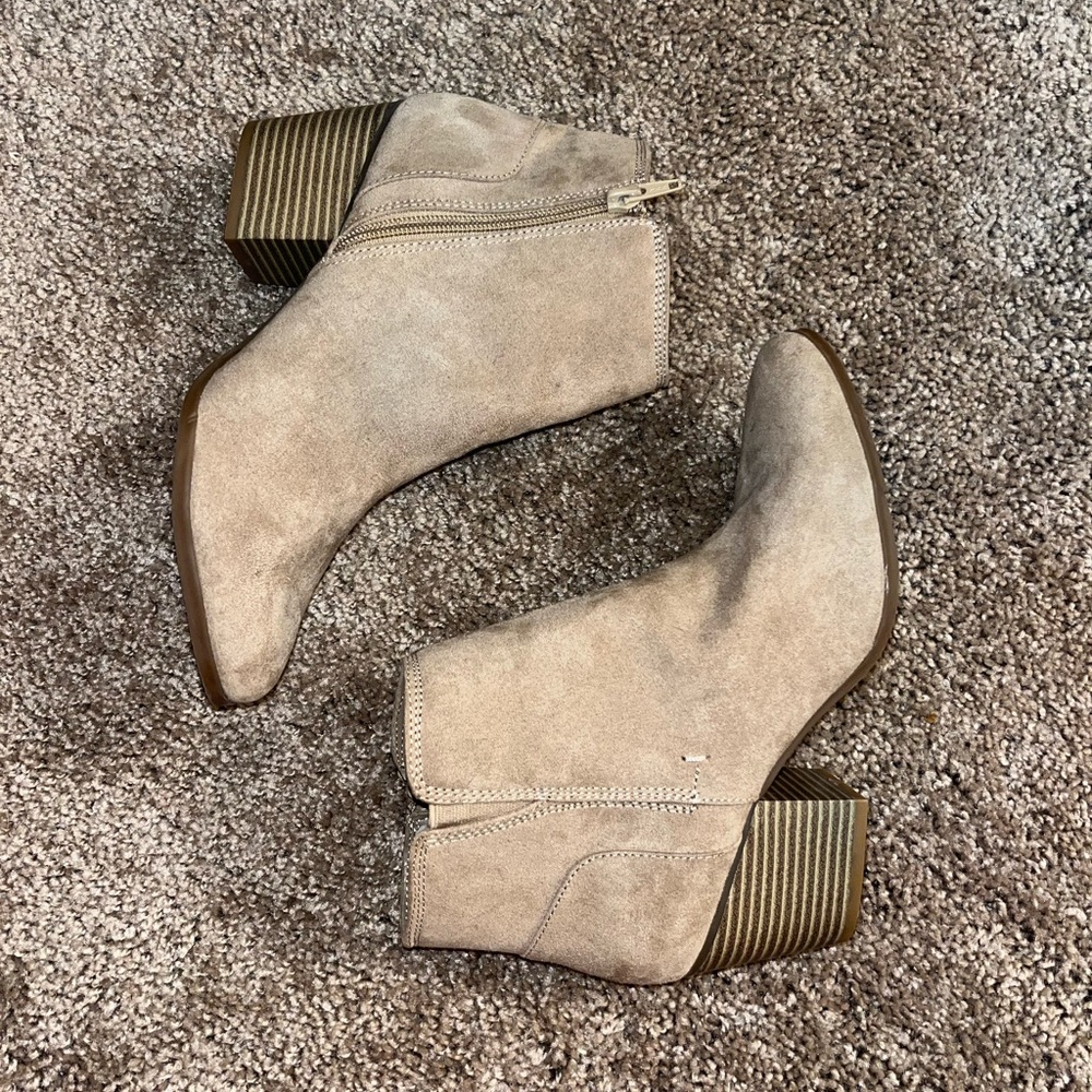 Beige booties